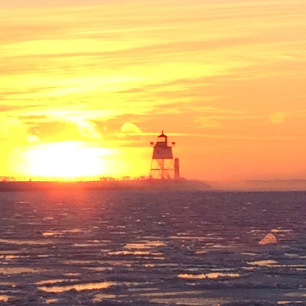 Minnesota sunset on Lake Superior